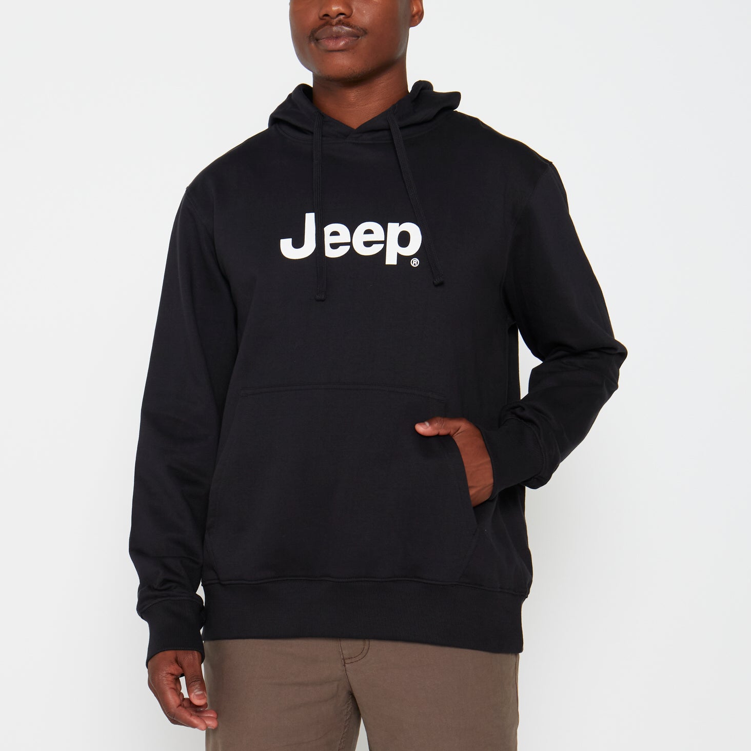 Black Back Bold Graphic Hooded Fleece Sweatshirt main image 1