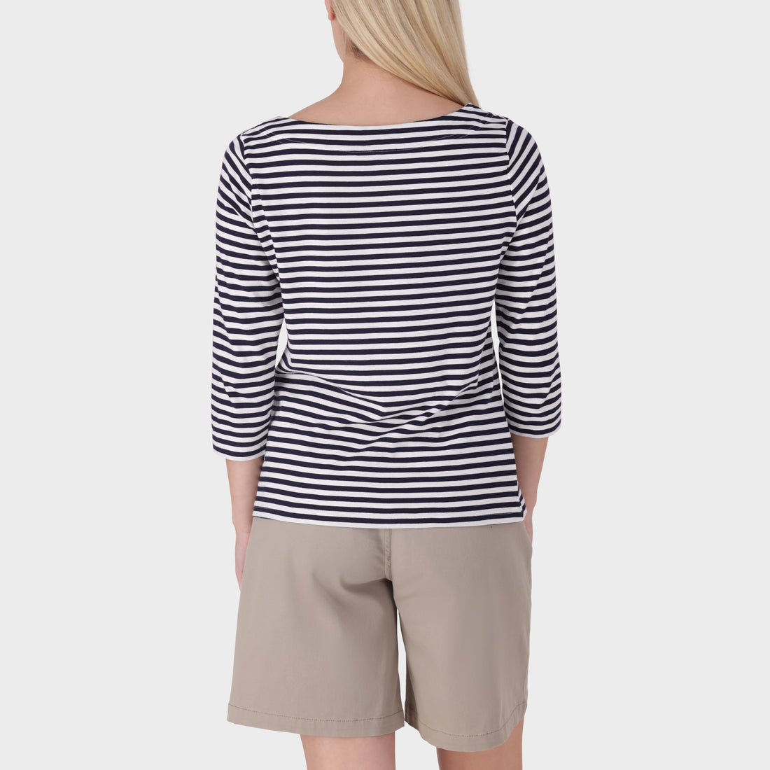 Boat Neck Stripe T-Shrt