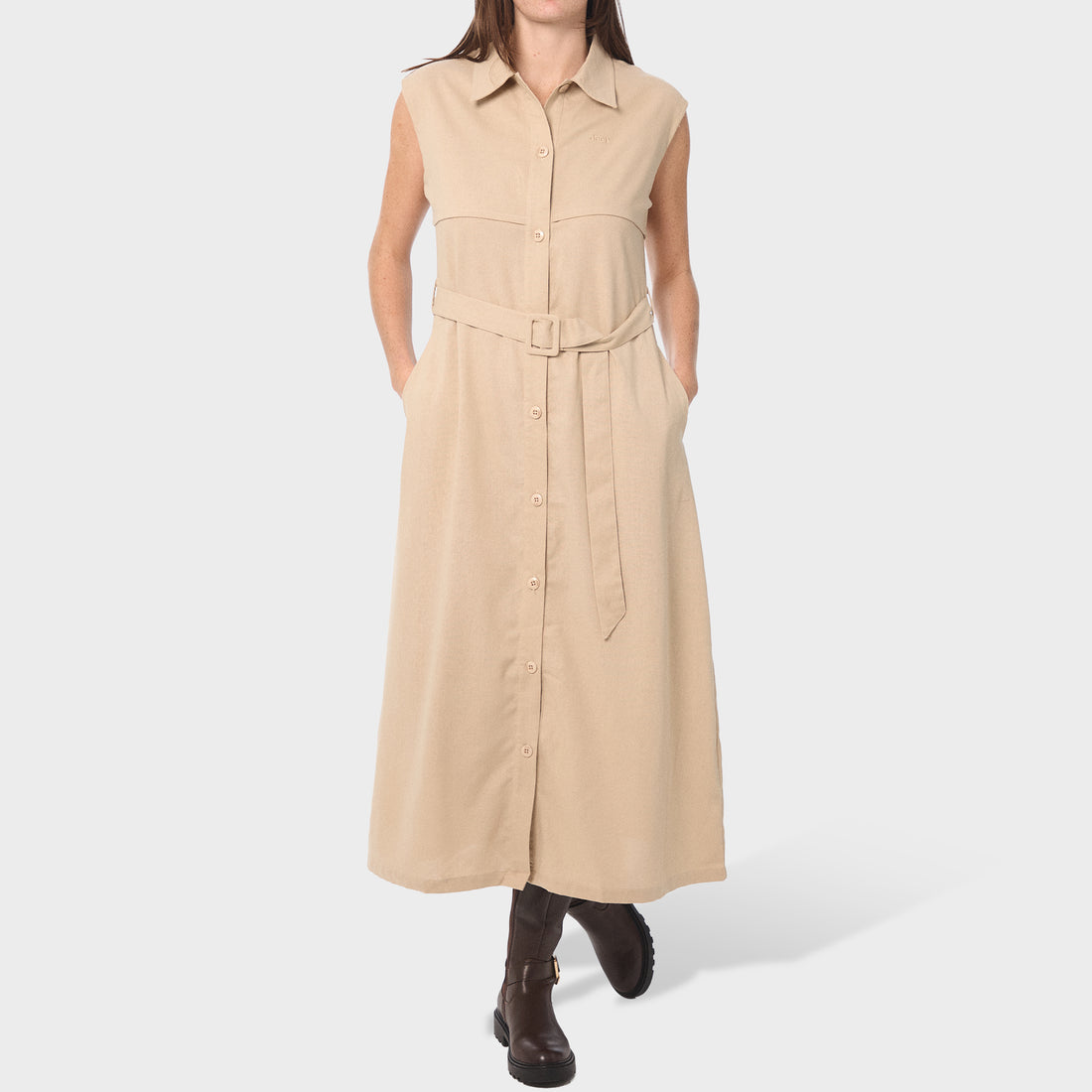 Utility Belted Dress