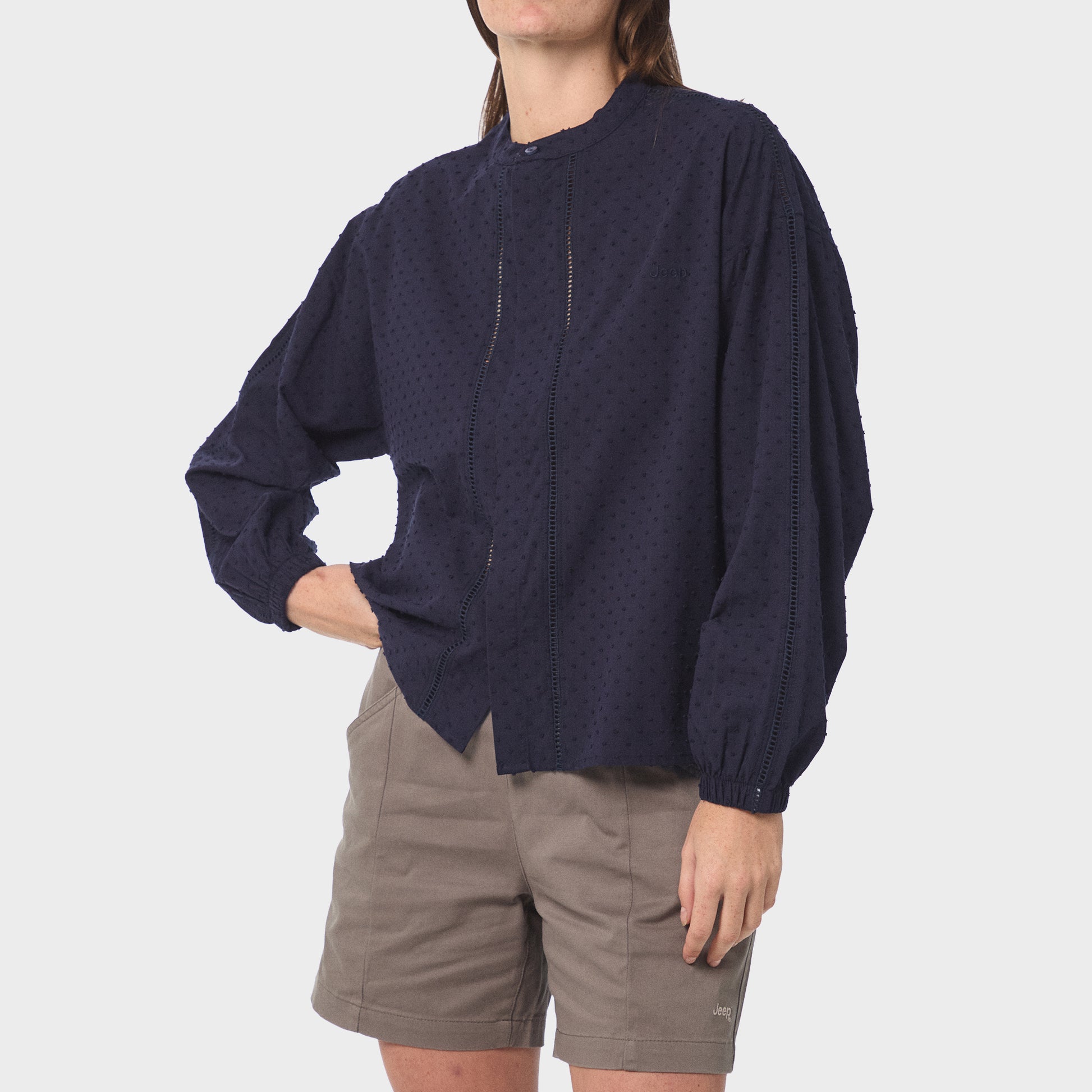 Dobby Ladder Lace Shirt (2)