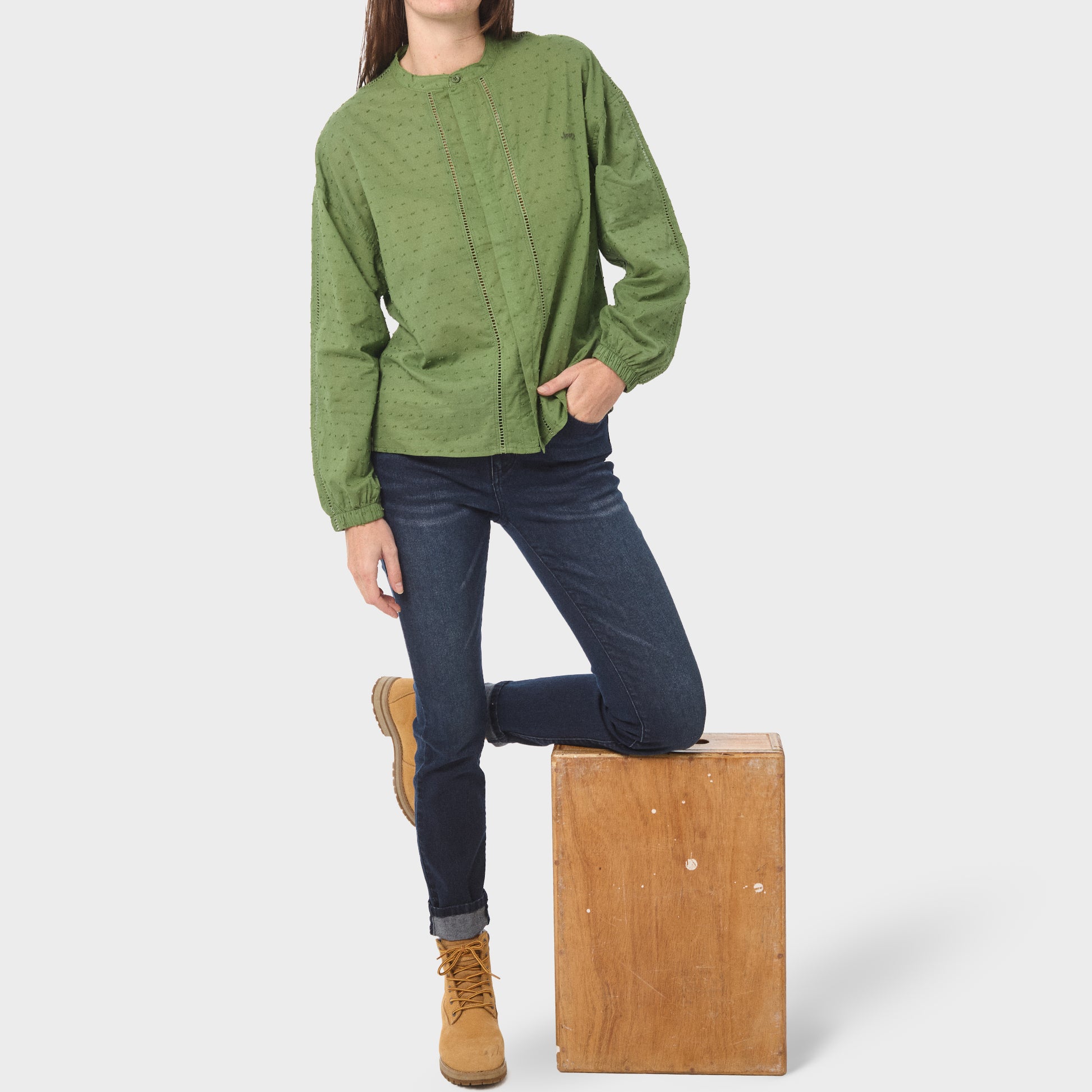 Dobby Ladder Lace Shirt (2)