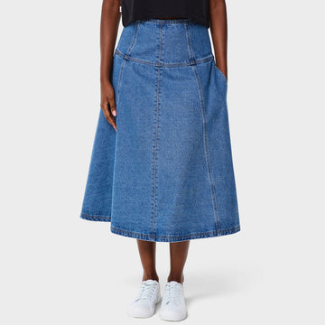 Flared Denim Skirt