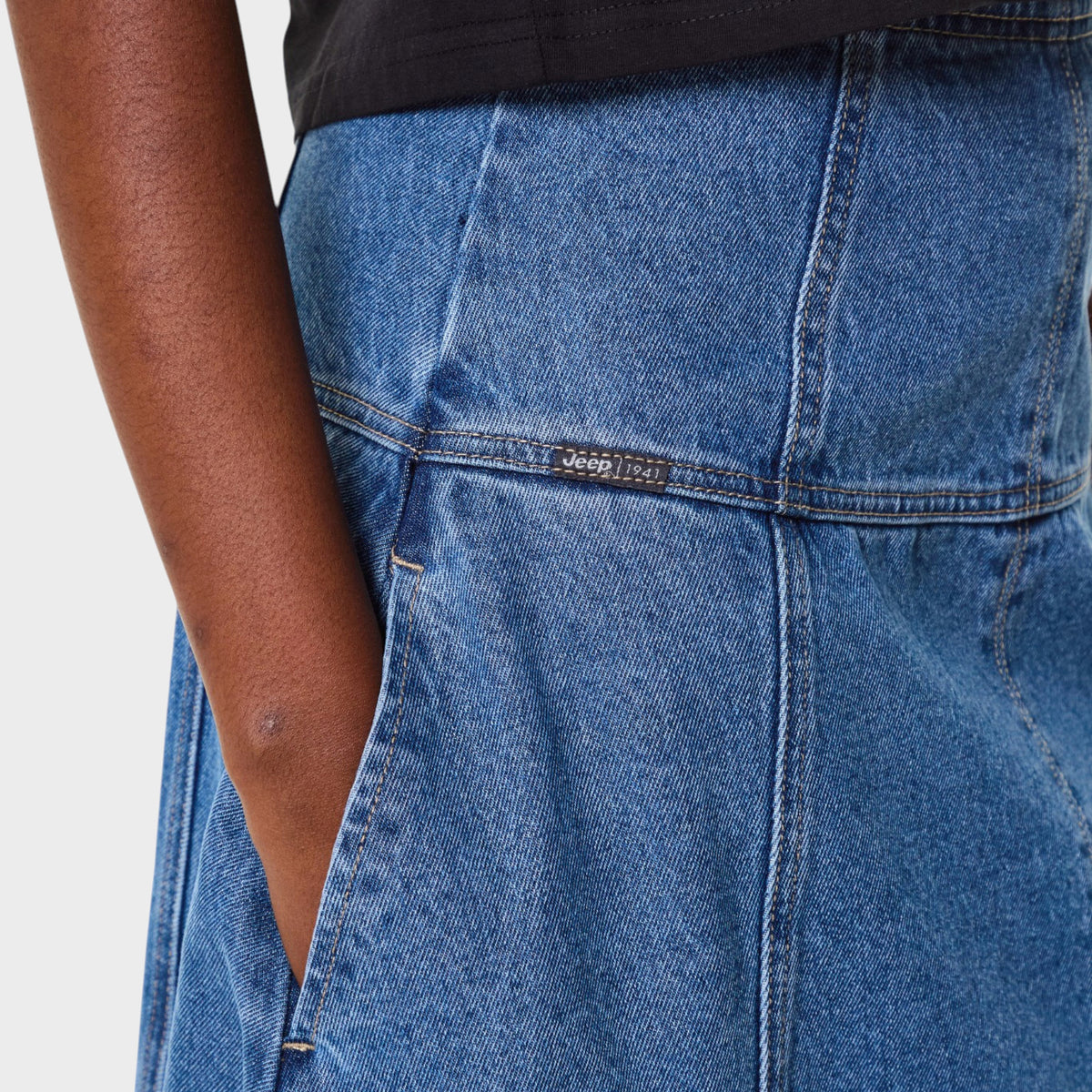 Flared Denim Skirt (5)