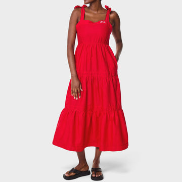 Poplin Tiered Dress