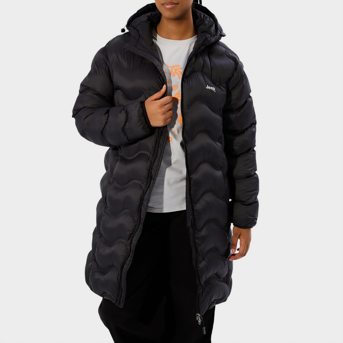 Fashion Longer Length Padded Jacket