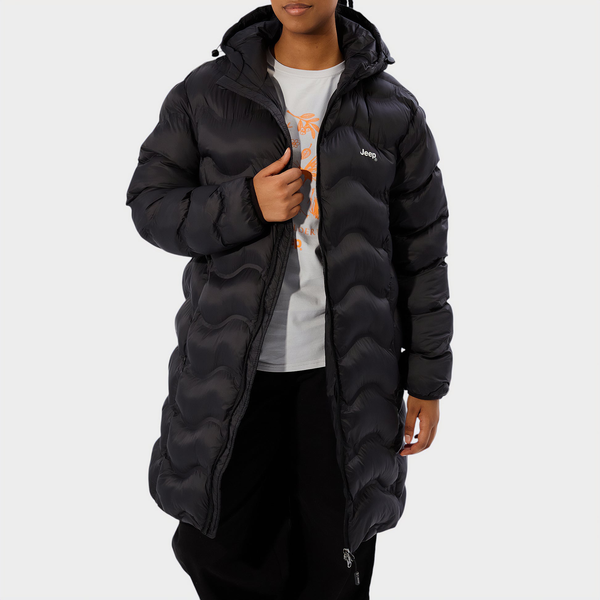 Long Compact Jacket Fashion Longer Length Padded Jacket