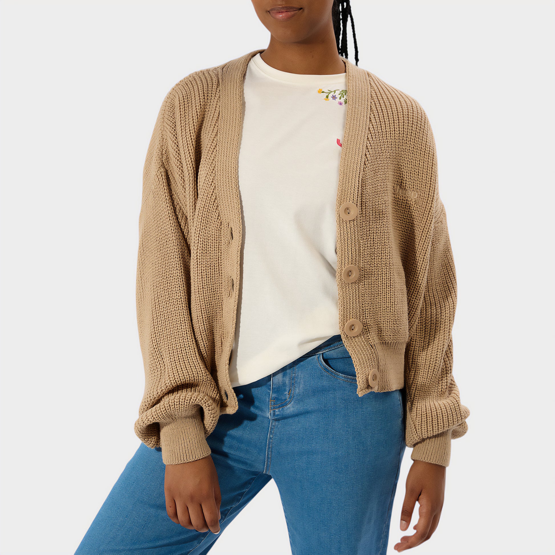 Cropped Button Through Cardigan (1)