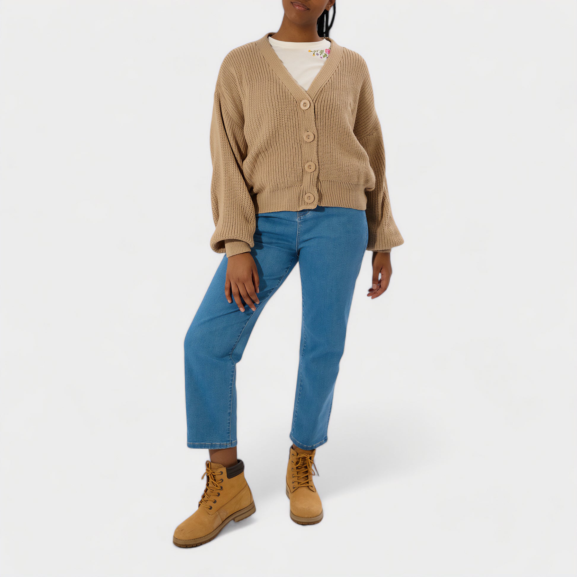 Cropped Button Through Cardigan (4)