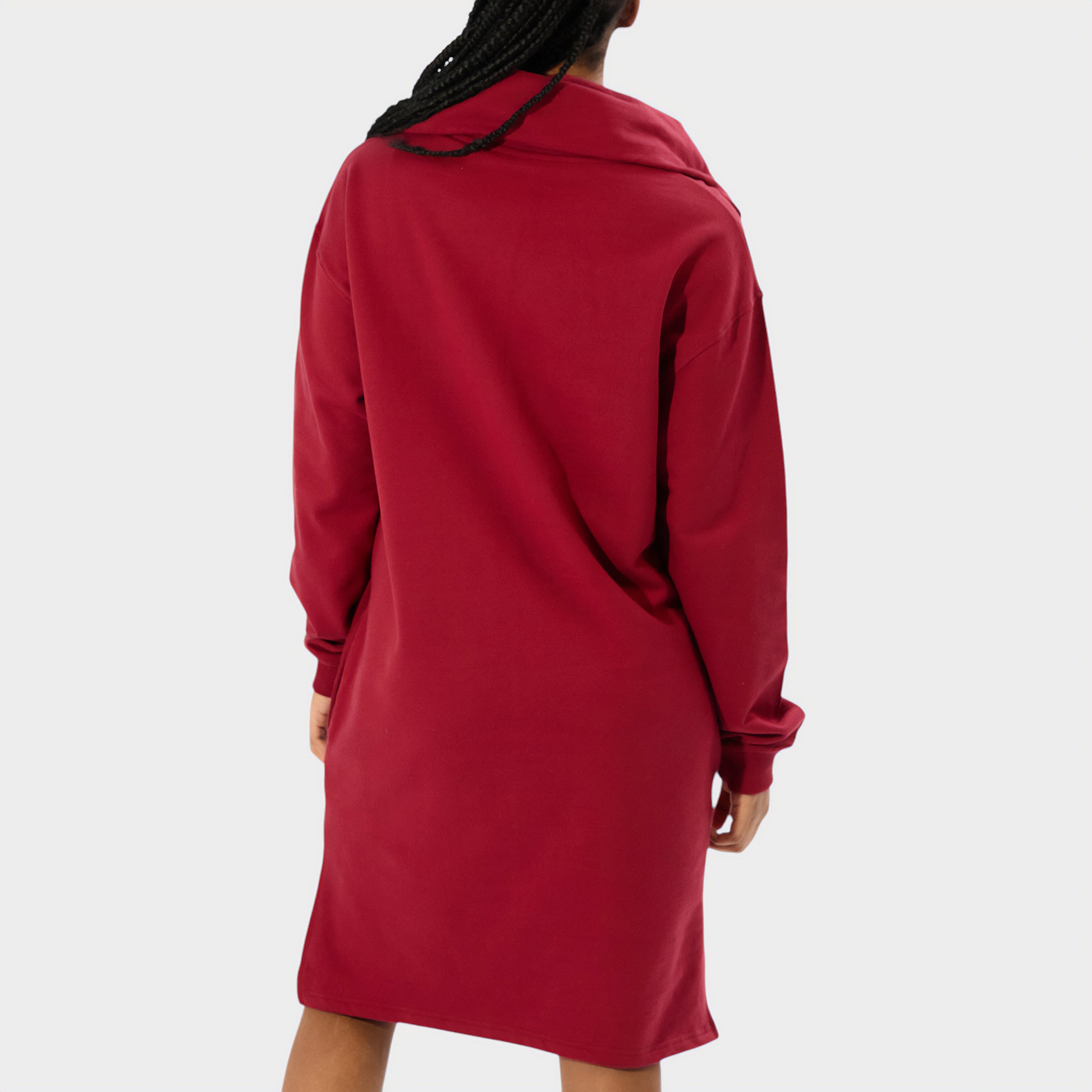 Zip Through Cowl Neck Dress (1)