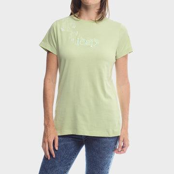 Fower Embroidery Jeep Tee