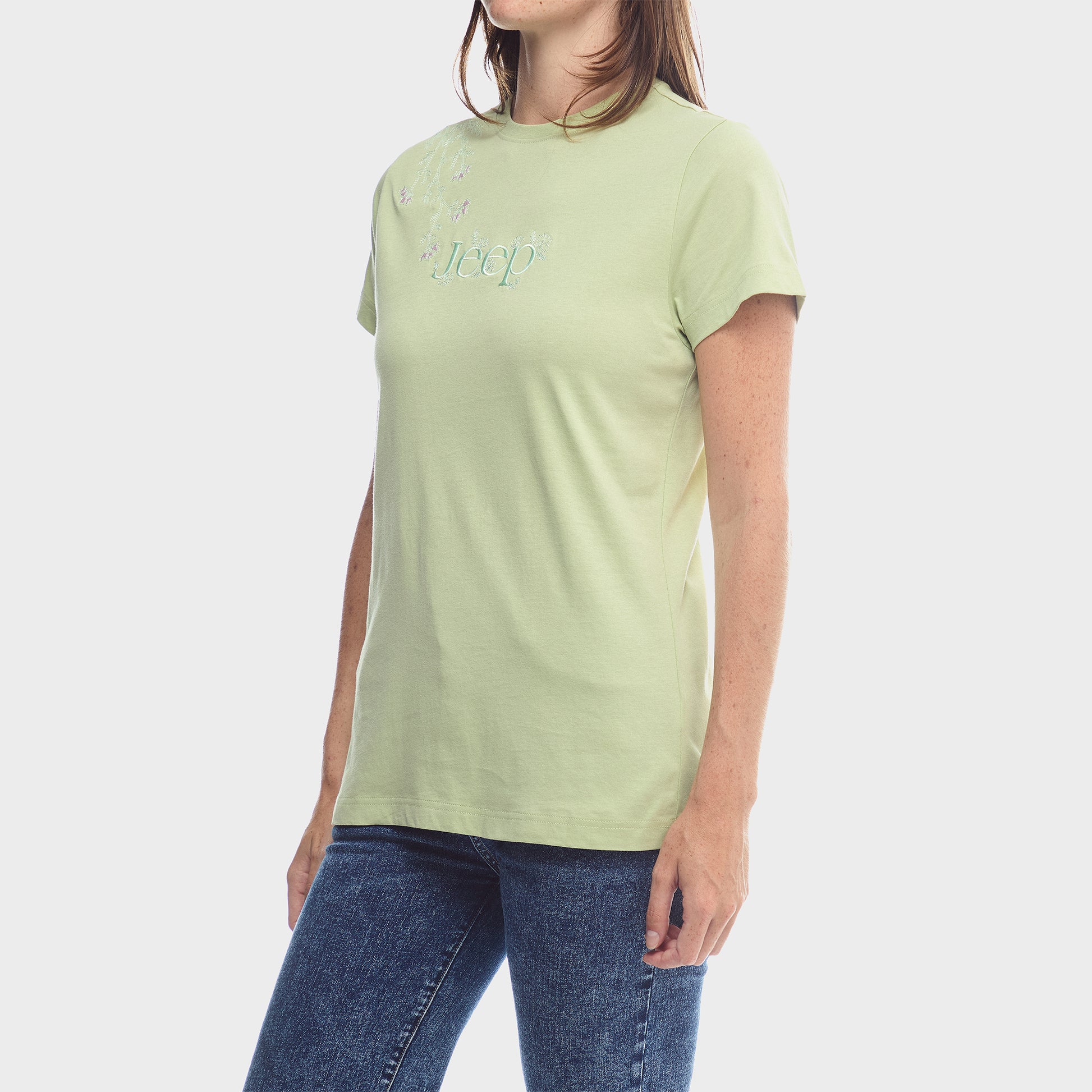Fower Embroidery Jeep Tee (1)