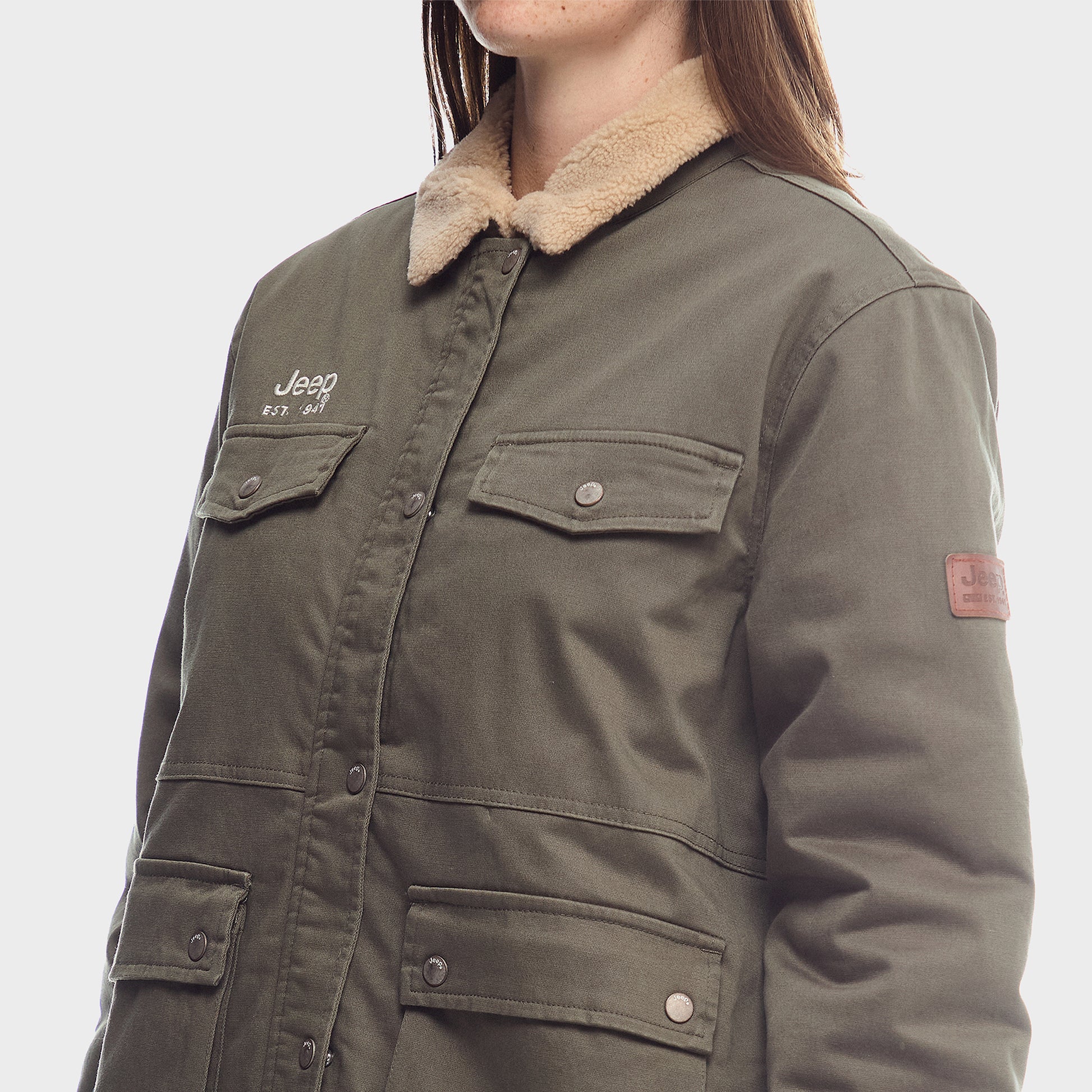 Cotton Twill With Sherpa Collar Jacket (3)