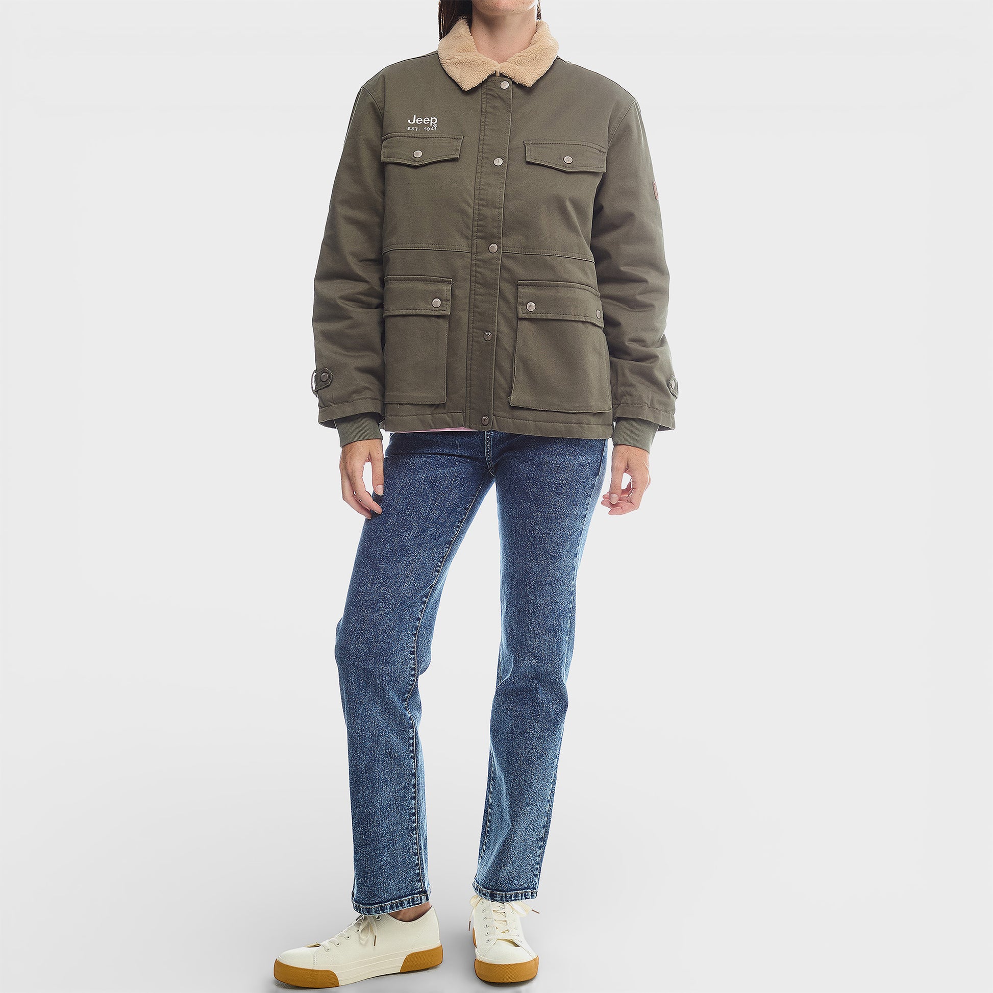 Cotton Twill With Sherpa Collar Jacket (4)