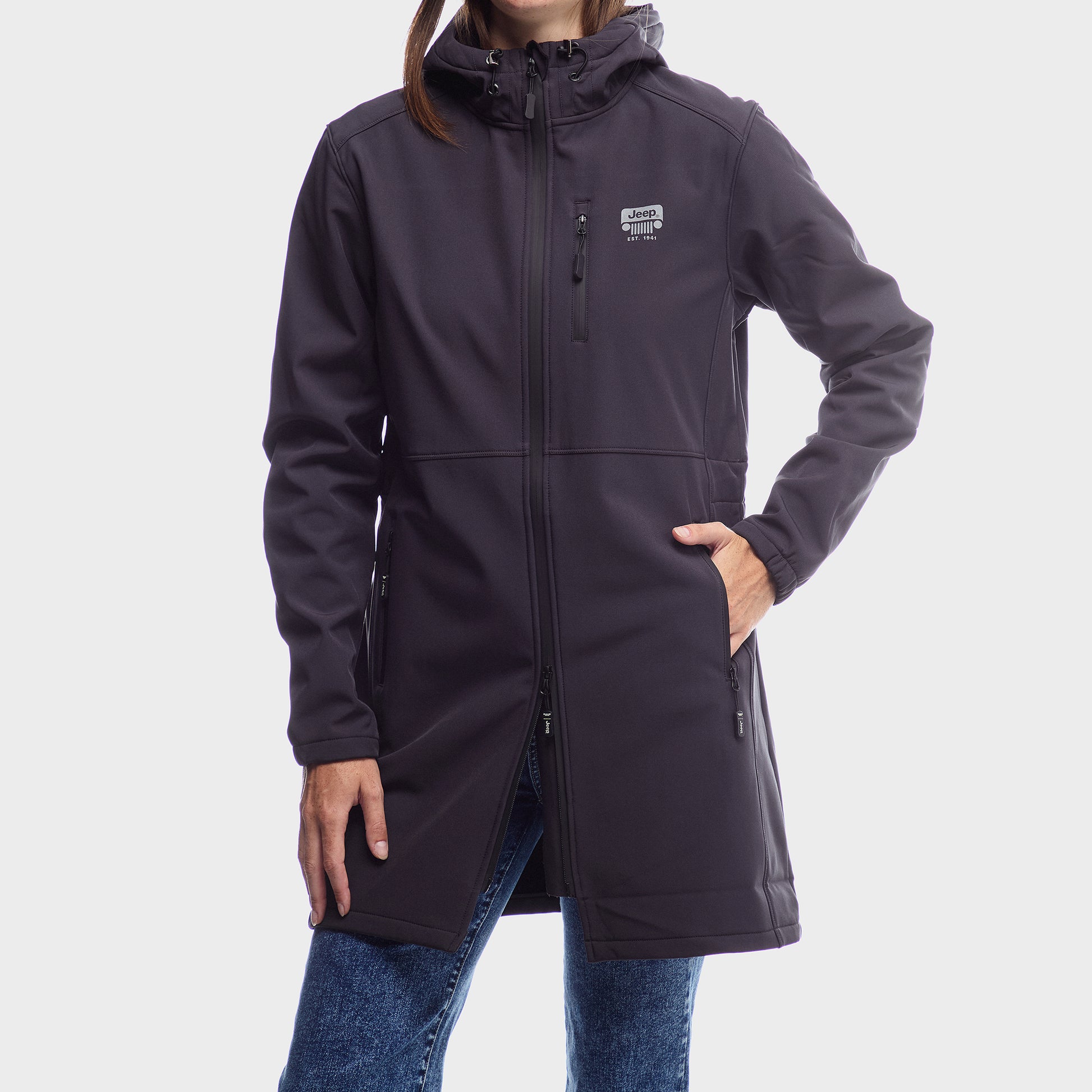 Long Compact Jacket Longer Length Softshell Jacket