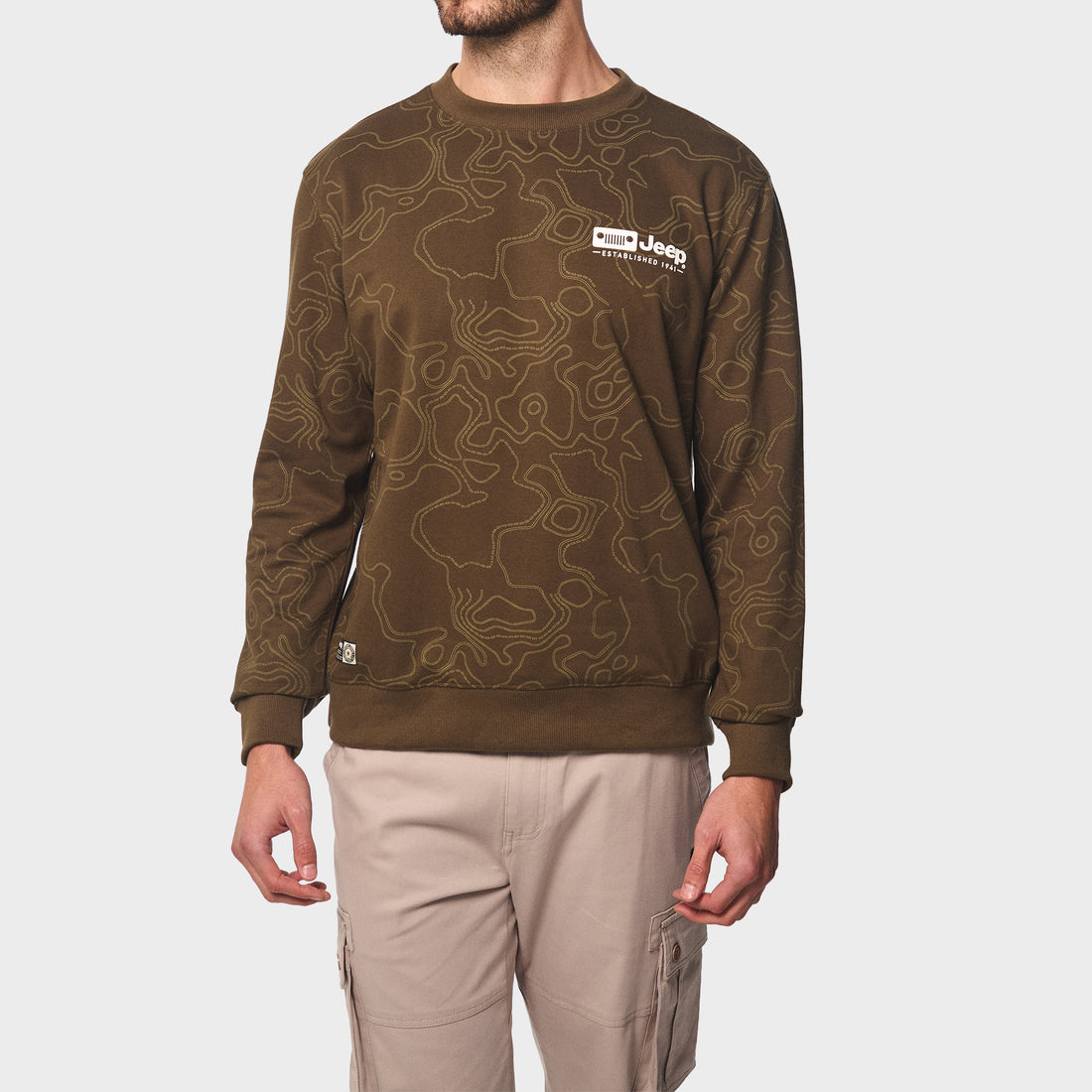 Aop Fleece Crewneck