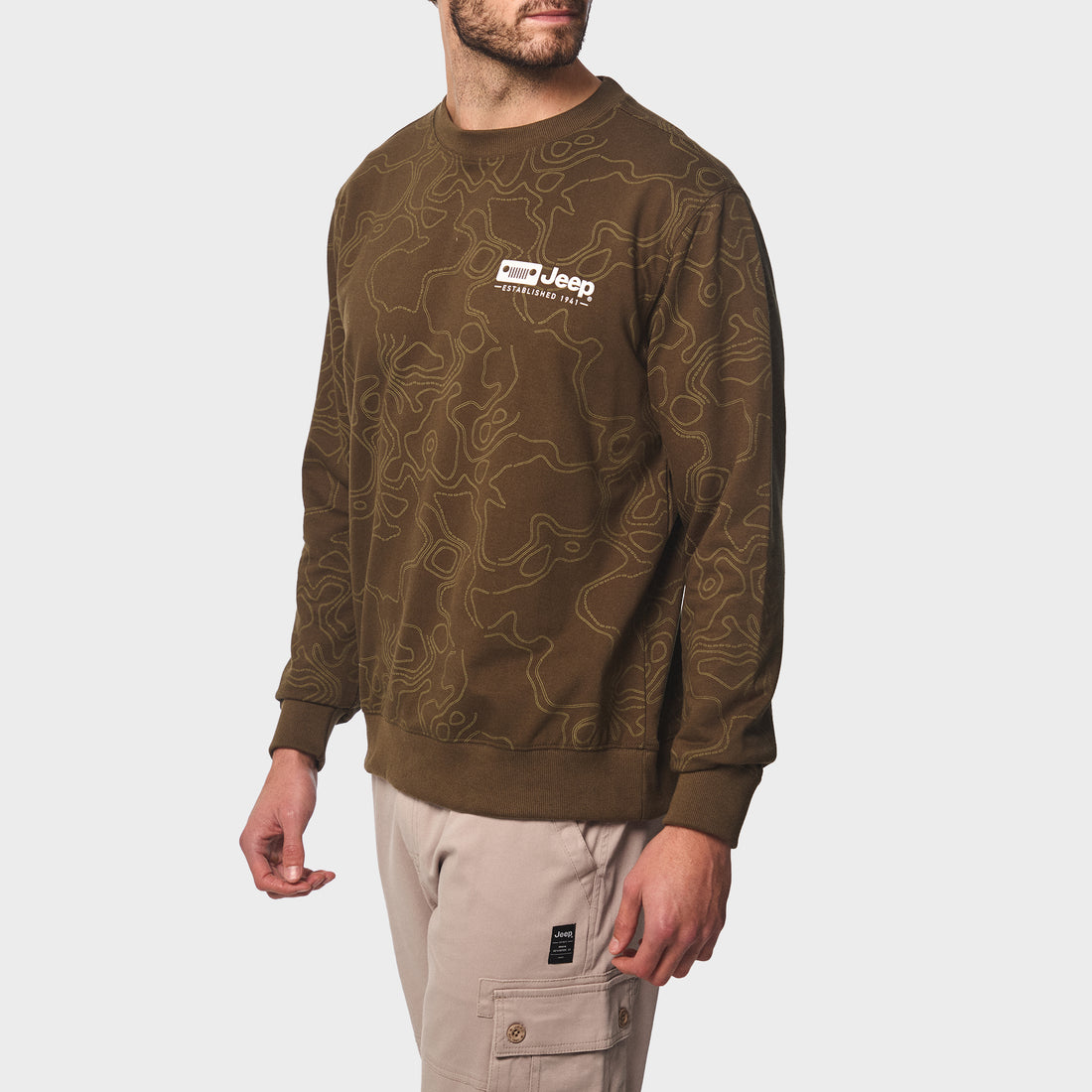 Aop Fleece Crewneck