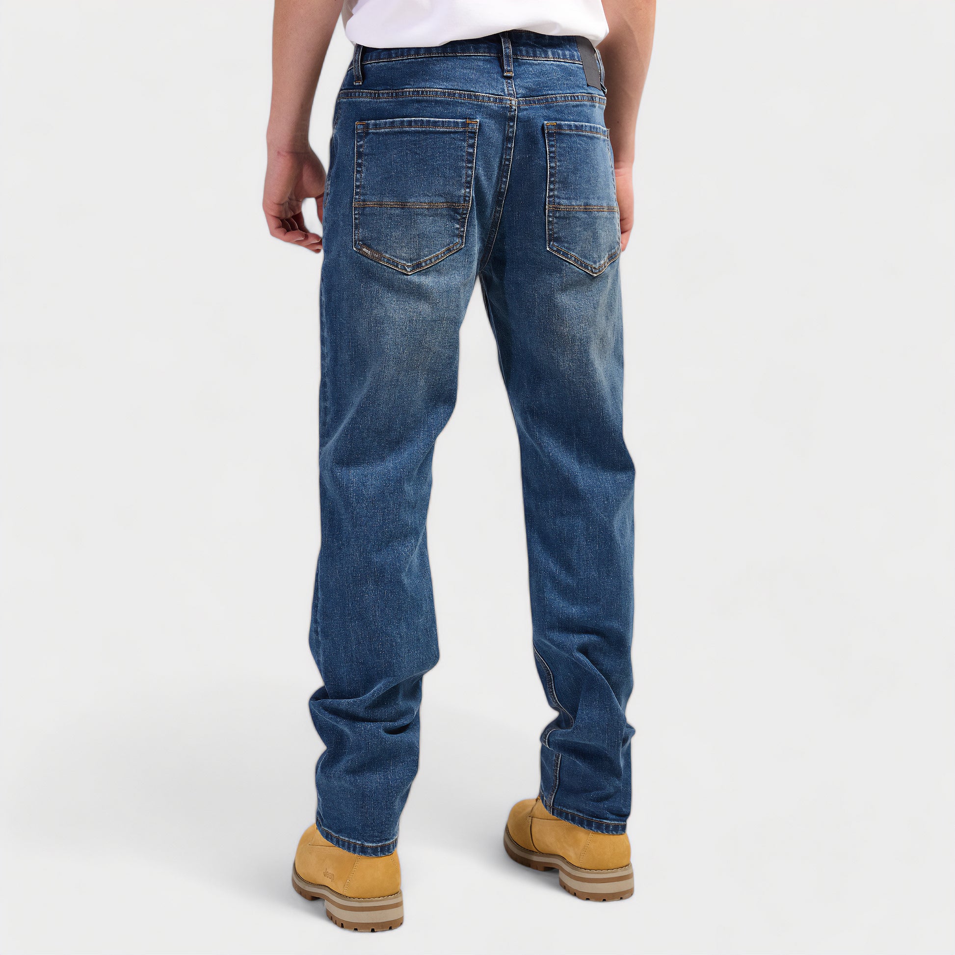 Straight Leg Mid Blue Denim (2)