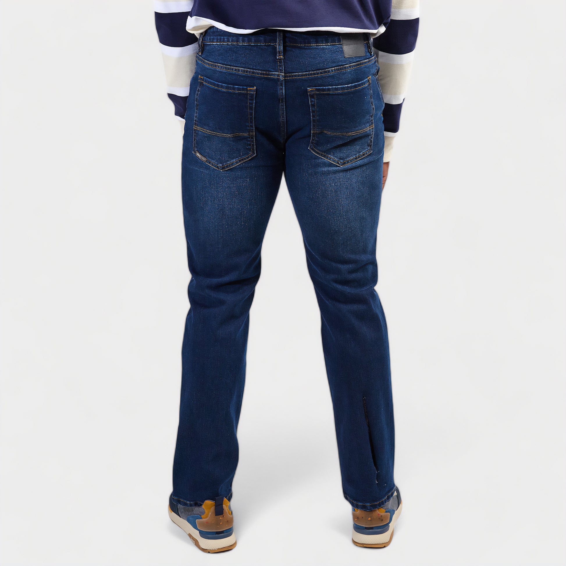 Straight Leg Mid Blue Denim (1)