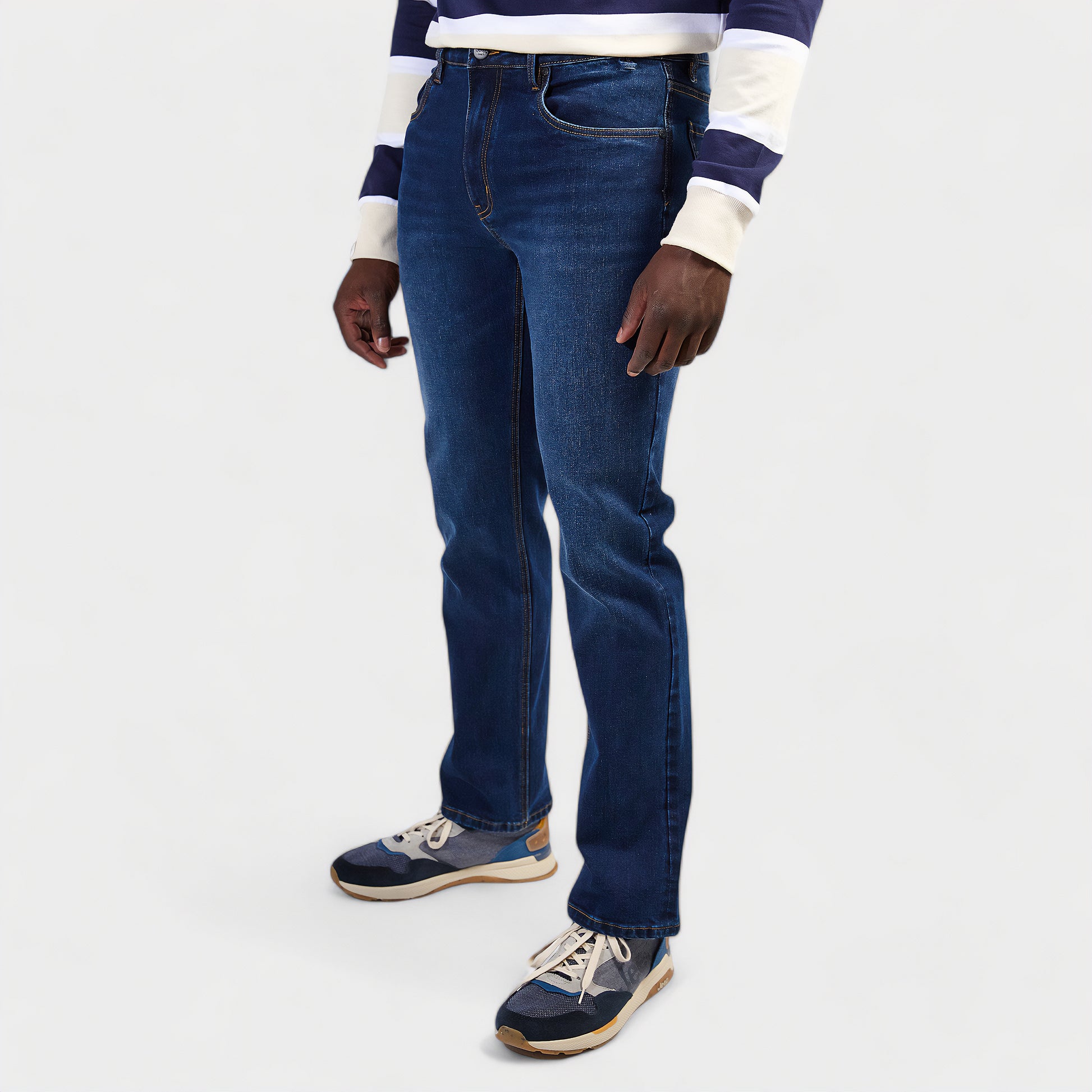 Straight Leg Mid Blue Denim (2)