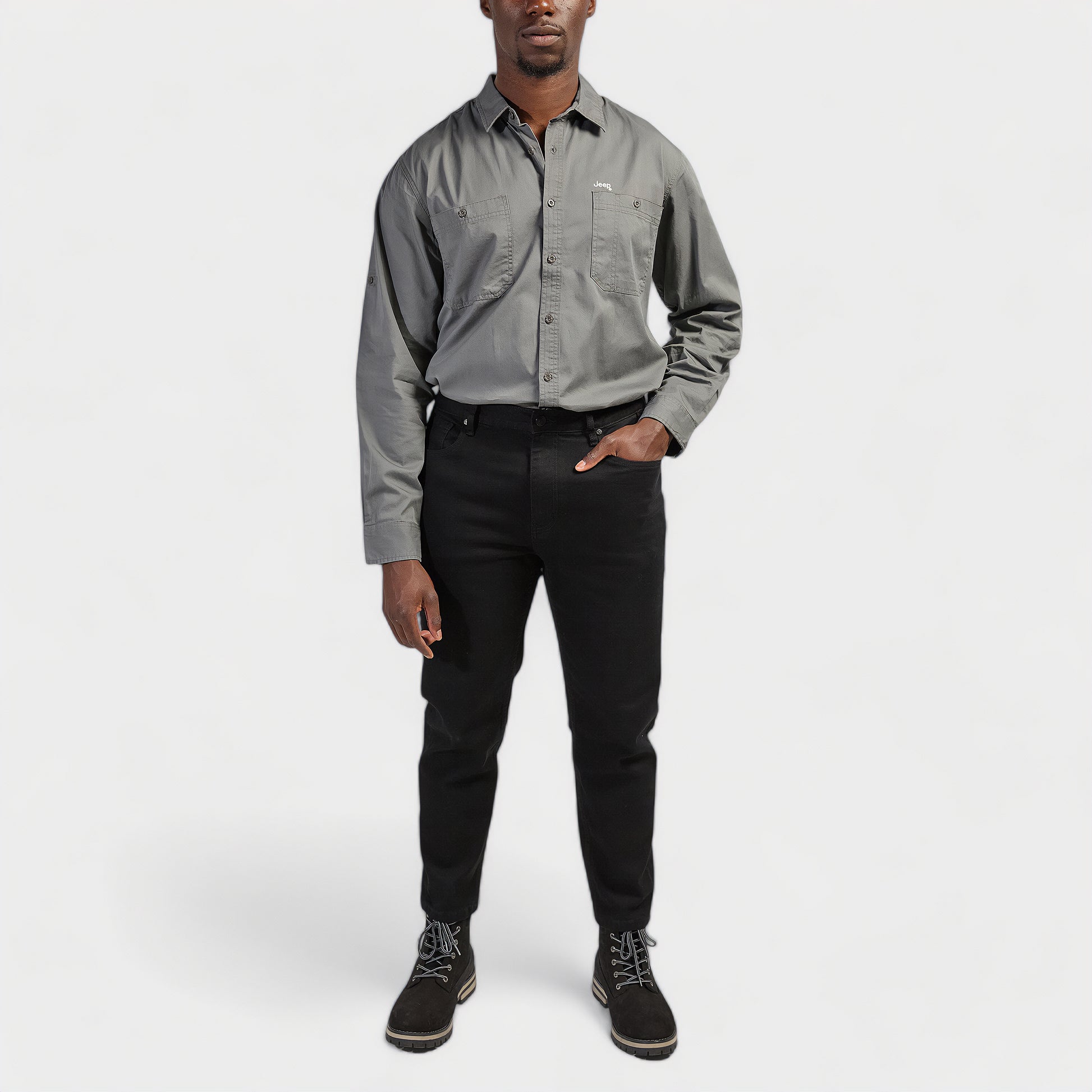 Tapered Leg Black Denim (3)