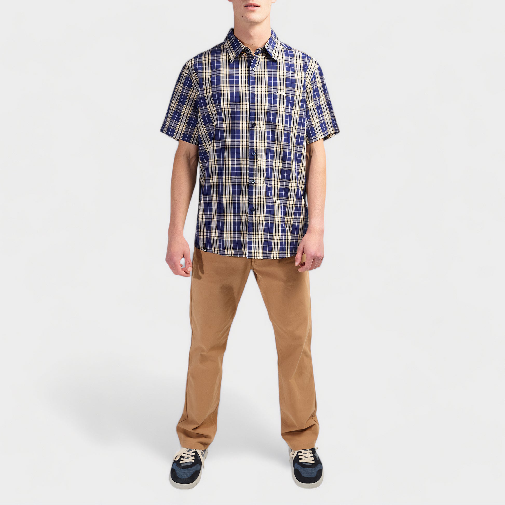 Classic Short Sleeve Check Shirt (5)