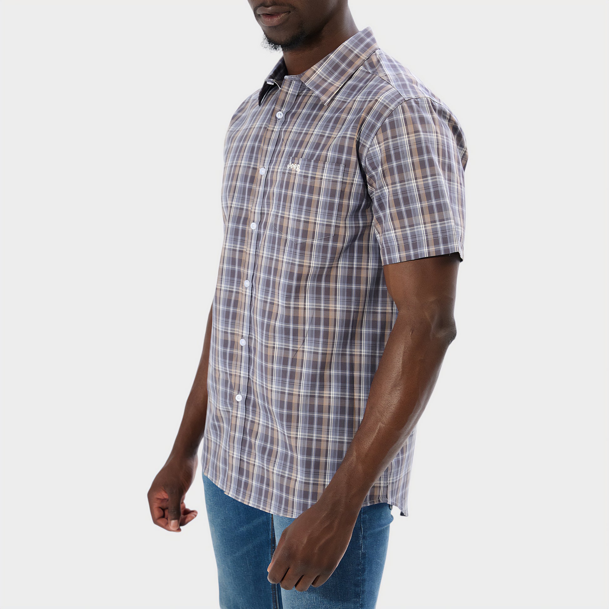 Classic Short Sleeve Check Shirt (2)