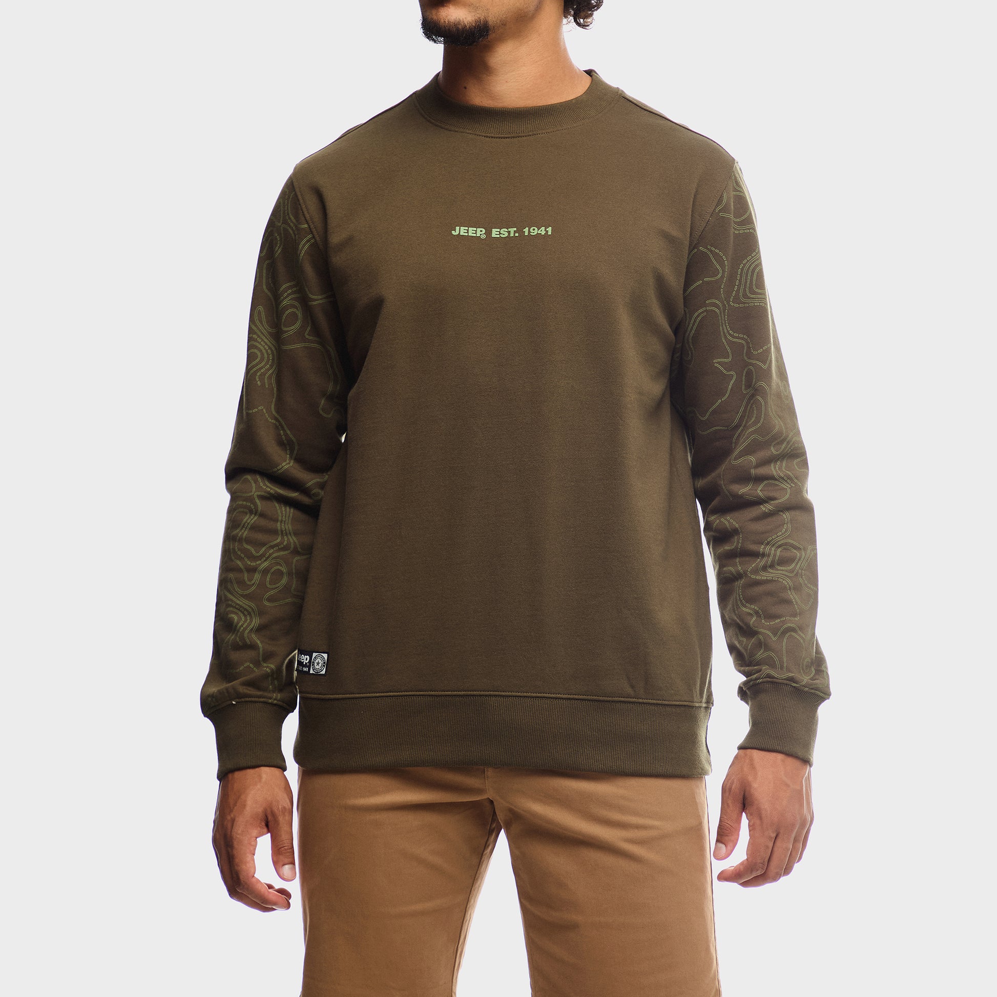 Fleece Aop Crewneck